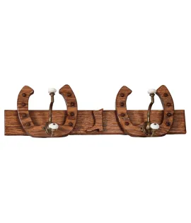2 Hooks Horseshoe Coat Rack