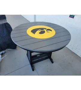 Poly Vinyl Iowa Hawkeye Bar Table and Chair Set - QUICK SHIP - 10% Off or Best Offer