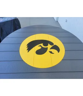 Poly Vinyl Iowa Hawkeye Bar Table - QUICK SHIP