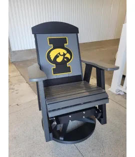 Poly Vinyl Iowa Hawkeye 2ft Outdoor Glider - QUICK SHIP