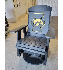 Poly Vinyl Iowa Hawkeye 2ft Outdoor Glider - QUICK SHIP - 10% Off or Best Offer