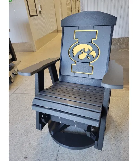 Poly Vinyl Iowa Hawkeye 2ft Outdoor Glider - QUICK SHIP