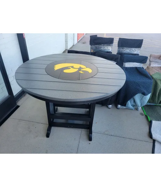 Poly Vinyl Iowa Hawkeye Bar Table - QUICK SHIP