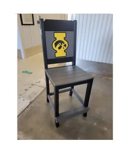 Poly Vinyl Iowa Hawkeye Bar Chair - QUICK SHIP