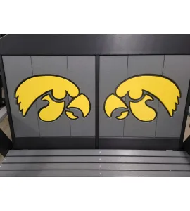 Poly Vinyl Iowa Hawkeye 4ft Outdoor Love Seat Glider - QUICK SHIP - 10% Off or Best Offer