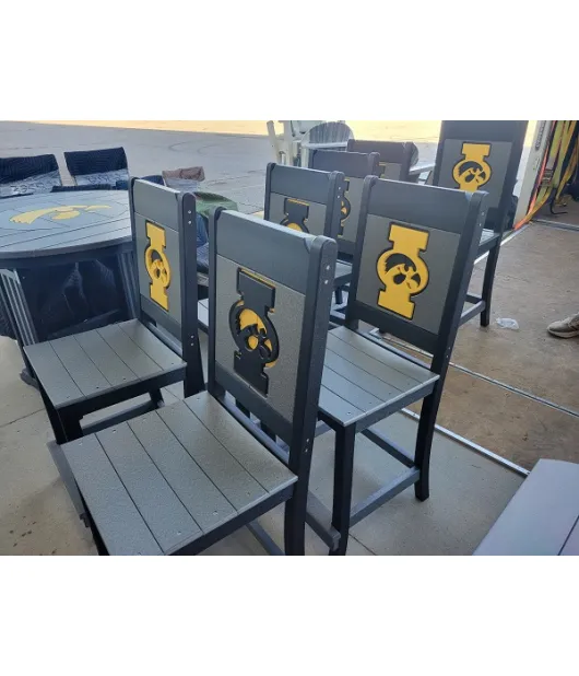 Poly Vinyl Iowa Hawkeye Bar Chair - QUICK SHIP