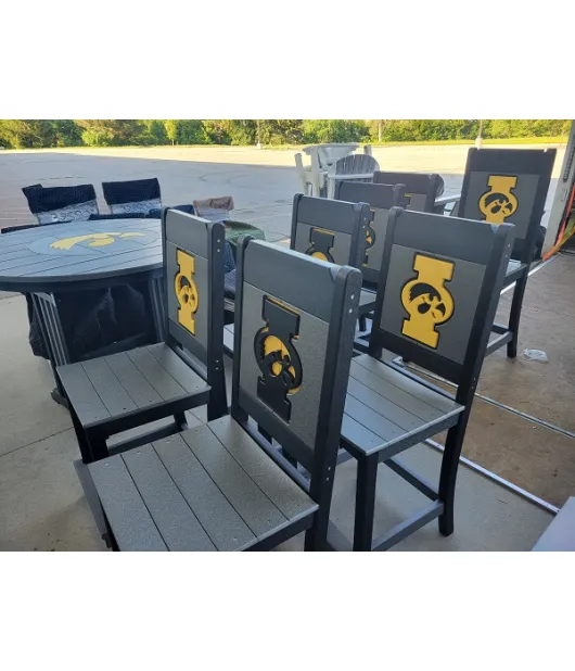 Poly Vinyl Iowa Hawkeye Bar Chair - QUICK SHIP
