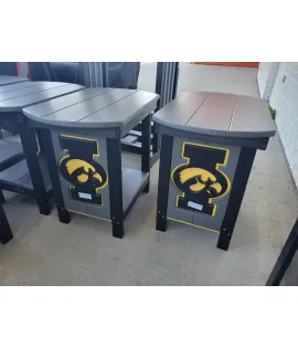Poly Vinyl Iowa Hawkeye End Table - QUICK SHIP