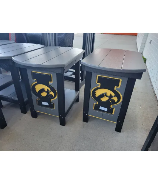 Poly Vinyl Iowa Hawkeye End Table - QUICK SHIP
