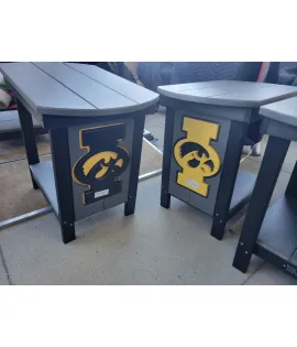 Poly Vinyl Iowa Hawkeye End Table - QUICK SHIP