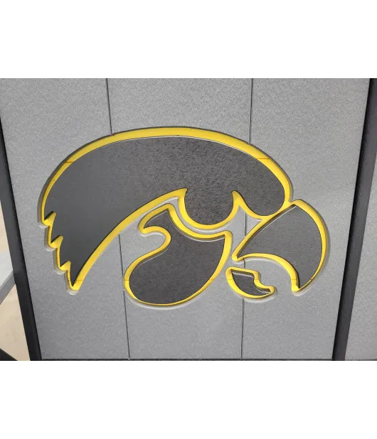 Poly Vinyl Iowa Hawkeye Bar Chair - QUICK SHIP