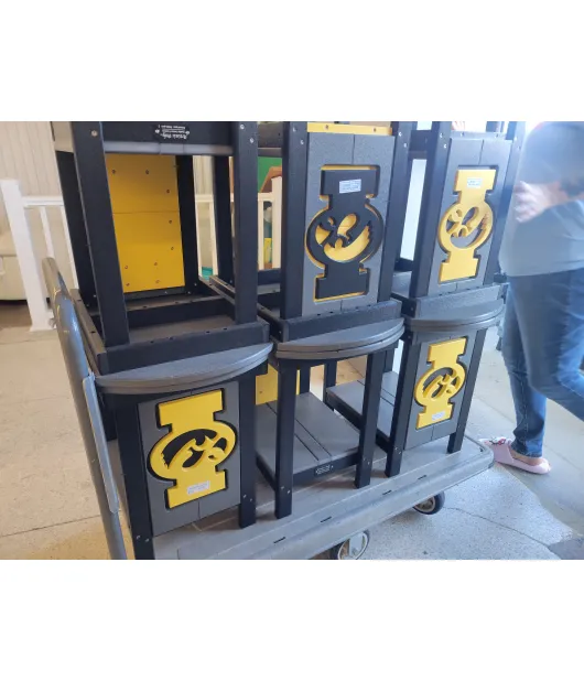 Poly Vinyl Iowa Hawkeye End Table - QUICK SHIP