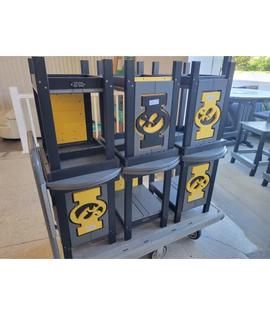 Poly Vinyl Iowa Hawkeye End Table - QUICK SHIP