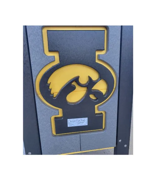 Poly Vinyl Iowa Hawkeye End Table - QUICK SHIP