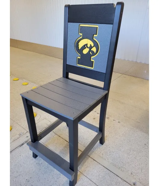 Poly Vinyl Iowa Hawkeye Bar Chair - QUICK SHIP