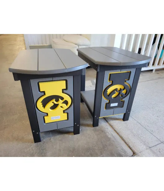 Poly Vinyl Iowa Hawkeye End Table - QUICK SHIP