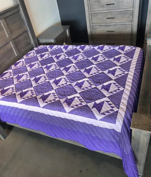 Amish Handmade Basket Pattern 90x106 Inches Quilt - QUICK SHIP