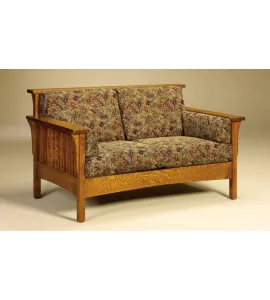 High Back Slat Loveseat