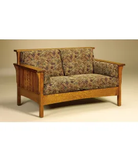 High Back Slat Loveseat