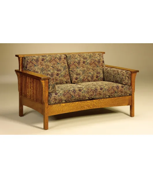 High Back Slat Loveseat