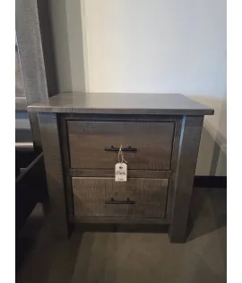 2 Drawer Night Stand - Curly Maple, Antique Slate - QUICK SHIP