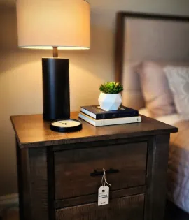 2 Drawer Night Stand - Curly Maple, Antique Slate - QUICK SHIP - 30% Off or Best Offer