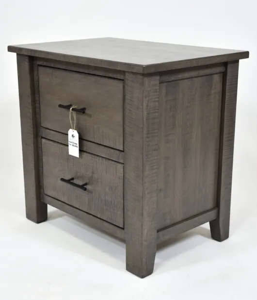 2 Drawer Night Stand - Curly Maple, Antique Slate - QUICK SHIP - 30% Off or Best Offer