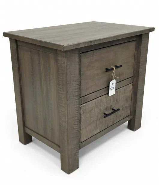 2 Drawer Night Stand - Curly Maple, Antique Slate - QUICK SHIP - 30% Off or Best Offer