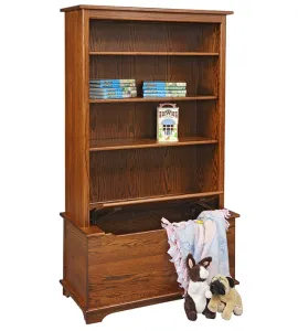 Bookcase with Toy Box with 3 Adjustable Shelves