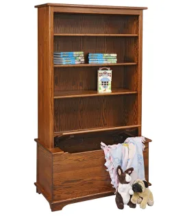 Bookcase with Toy Box with 3 Adjustable Shelves