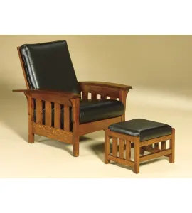Bow Arm Slat Morris Chair