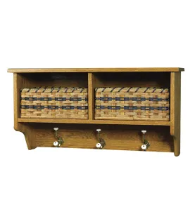 Two Basket Wall Shelf