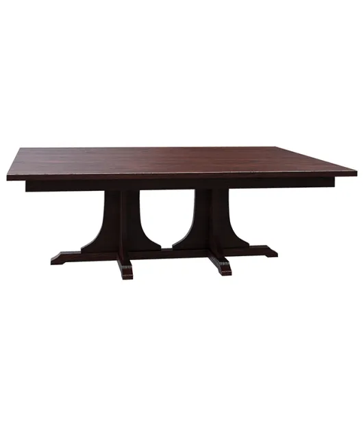 652 Mission Double Pedestal Dining Table