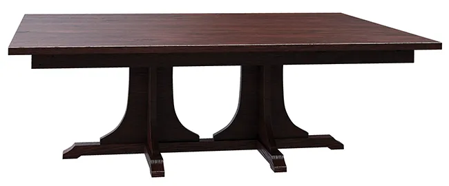 652 Mission Double Pedestal Dining Table