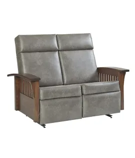 Mission 85 Deluxe Love Seat Swivel Glider Recliner