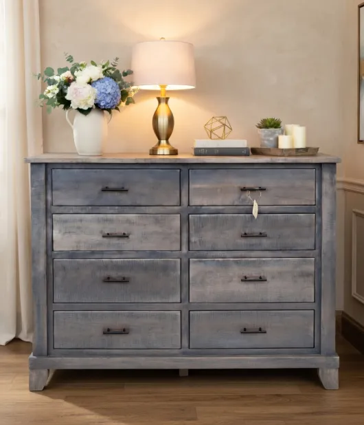8 Drawer Dresser - Curly Maple, Antique Slate - QUICK SHIP - 30% Off  or Best Offer