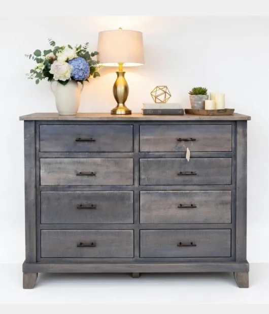 8 Drawer Dresser - Curly Maple, Antique Slate - QUICK SHIP - 30% Off  or Best Offer