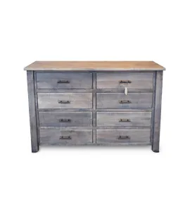 8 Drawer Dresser - Curly Maple, Antique Slate - QUICK SHIP - 30% Off  or Best Offer