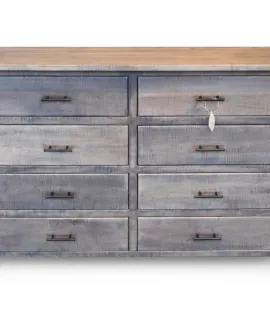 8 Drawer Dresser - Curly Maple, Antique Slate - QUICK SHIP - 30% Off  or Best Offer