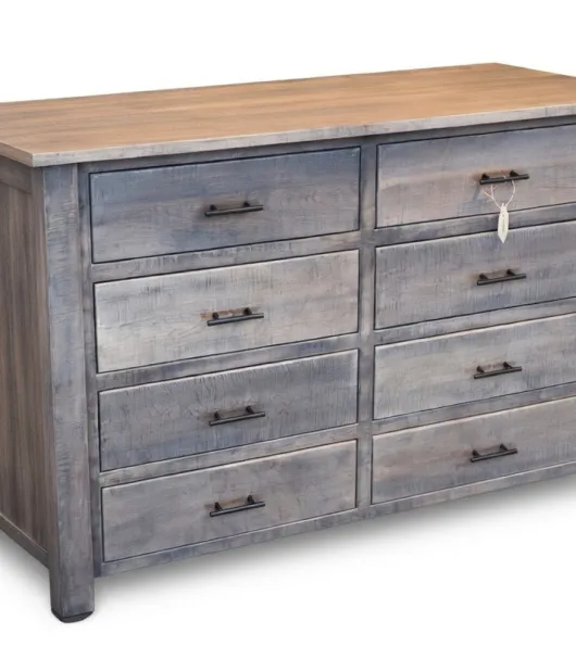 8 Drawer Dresser - Curly Maple, Antique Slate - QUICK SHIP - 30% Off  or Best Offer