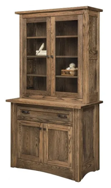 Aspen 2 Door 1 Drawer Credenza with Hutch