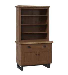 Adona 2 Door 1 Drawer Credenza with Hutch