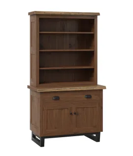 Adona 2 Door 1 Drawer Credenza with Hutch