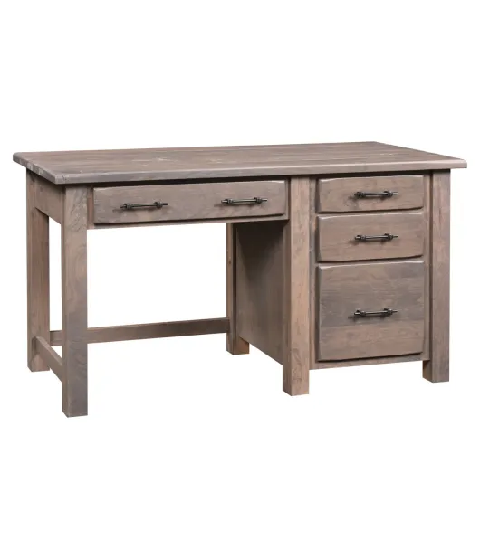 AO Barn Floor Single Pedestal Desk