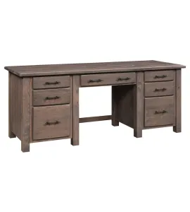 AO Barn Floor Double Pedestal Desk