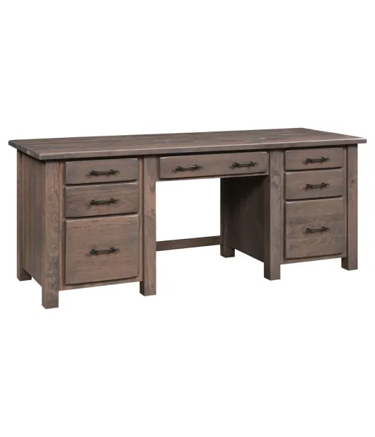AO Barn Floor Double Pedestal Desk
