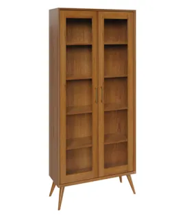 South Shore 1047 Bookcase with Glass Panel Doors