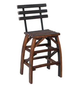 Deluxe Whiskey Barrel Bar Stool