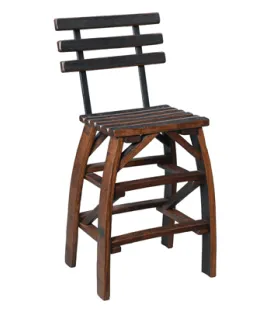 Deluxe Whiskey Barrel Bar Stool