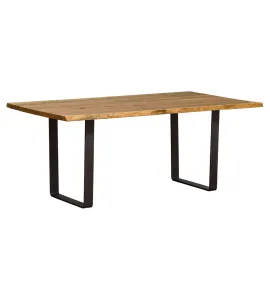 Live Edge Dining Table with U Base